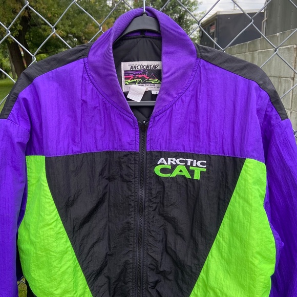 Vintage 90s Arcticwear Jacket Mens Large Arctic Cat Racing Legend Zip LINER ONLY - Picture 2 of 12